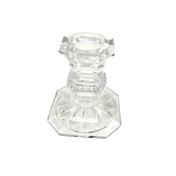 Mikasa Edinburgh Crystal Set of 2 Octagonal Base 3” Candleholders - Picture 2 of 10